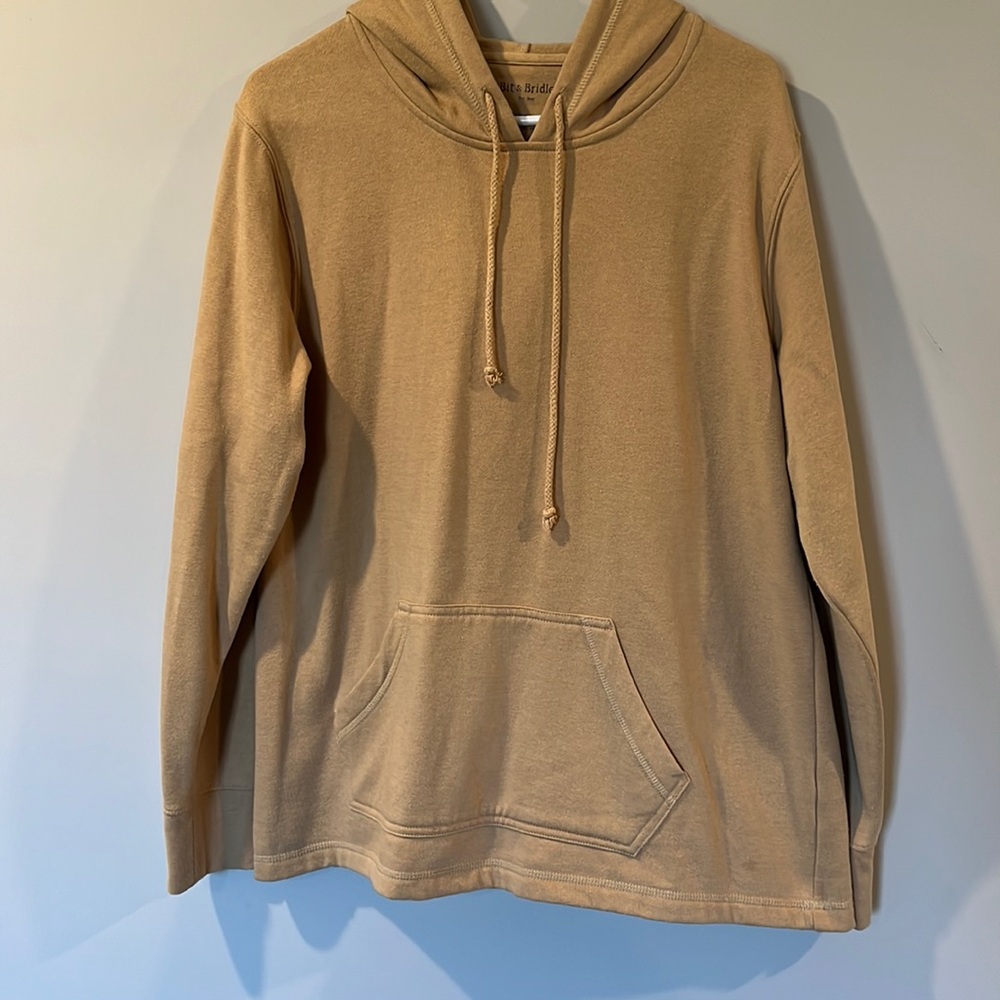 Women’s XL Bit & Bridle Hooded Beige/tan Sweatshirt